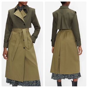 Ted Baker Edennn Colour Blocked Cotton Mac Size 2 NWT